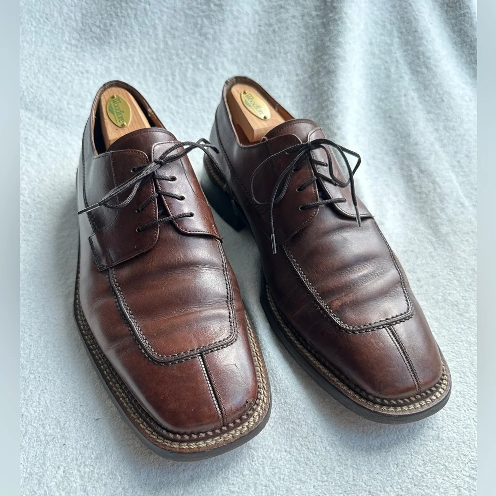 Mezlan Split-Toe Apron Leather Oxfords  Brown dress shoes‎ 11 M
